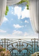 Фотообои балкон с видом на море