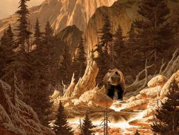 Фреска Медведь и лес